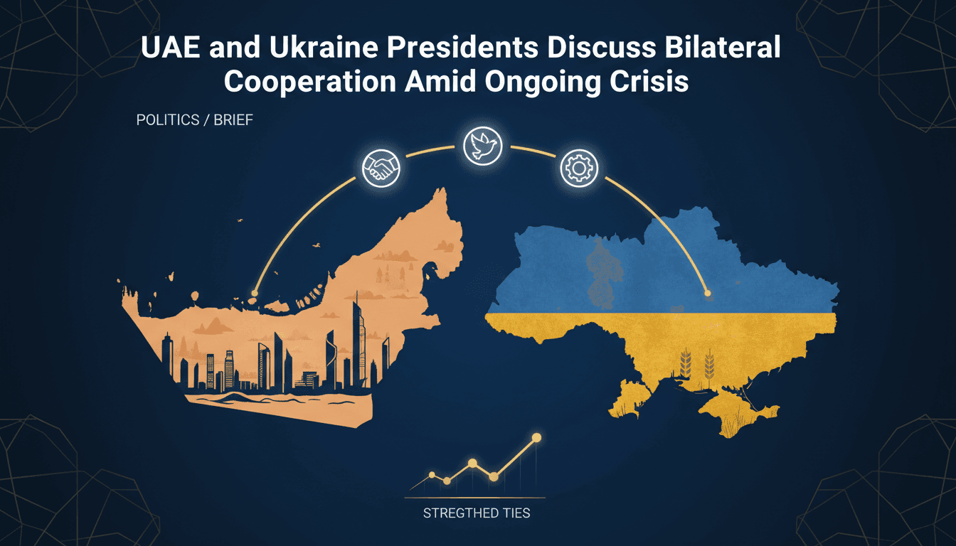UAE and Ukraine presidents discussing bilateral cooperation over the phone.