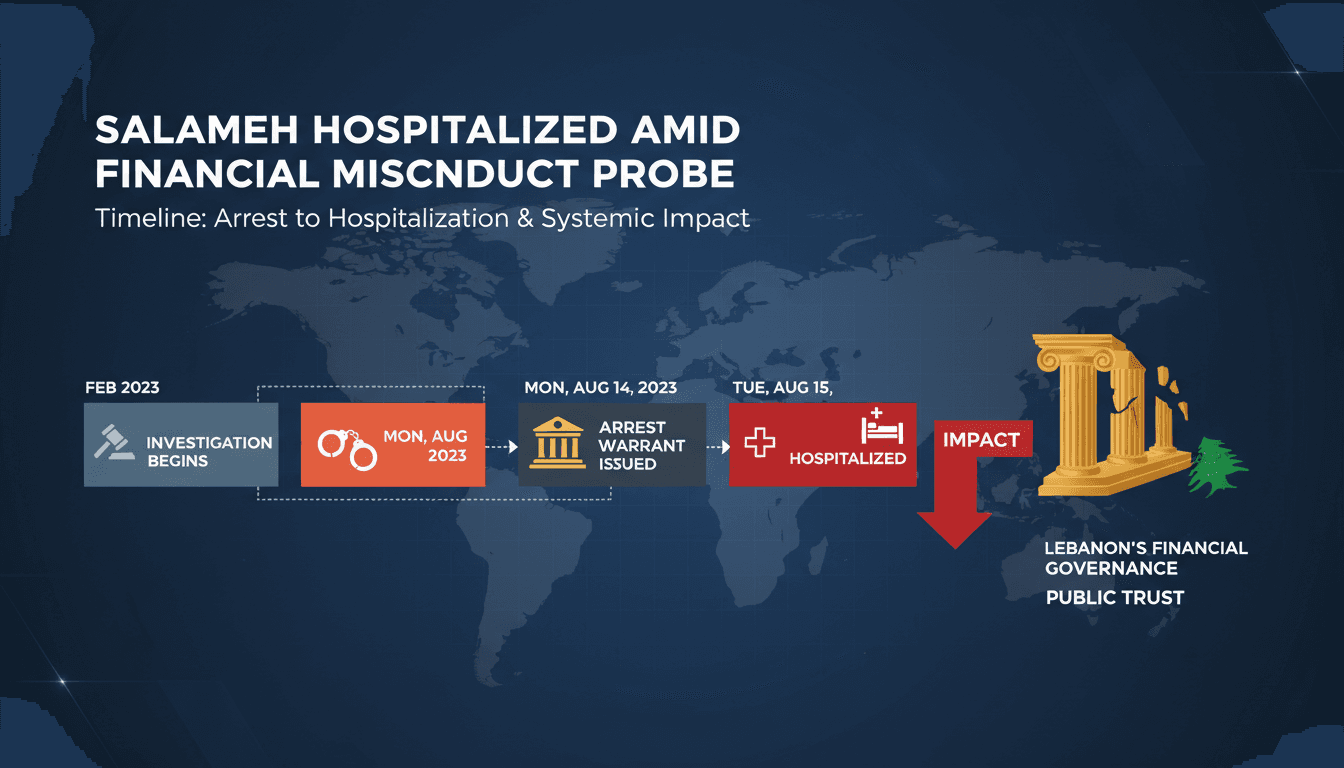 Riad Salameh's arrest and hospitalization during financial misconduct investigation