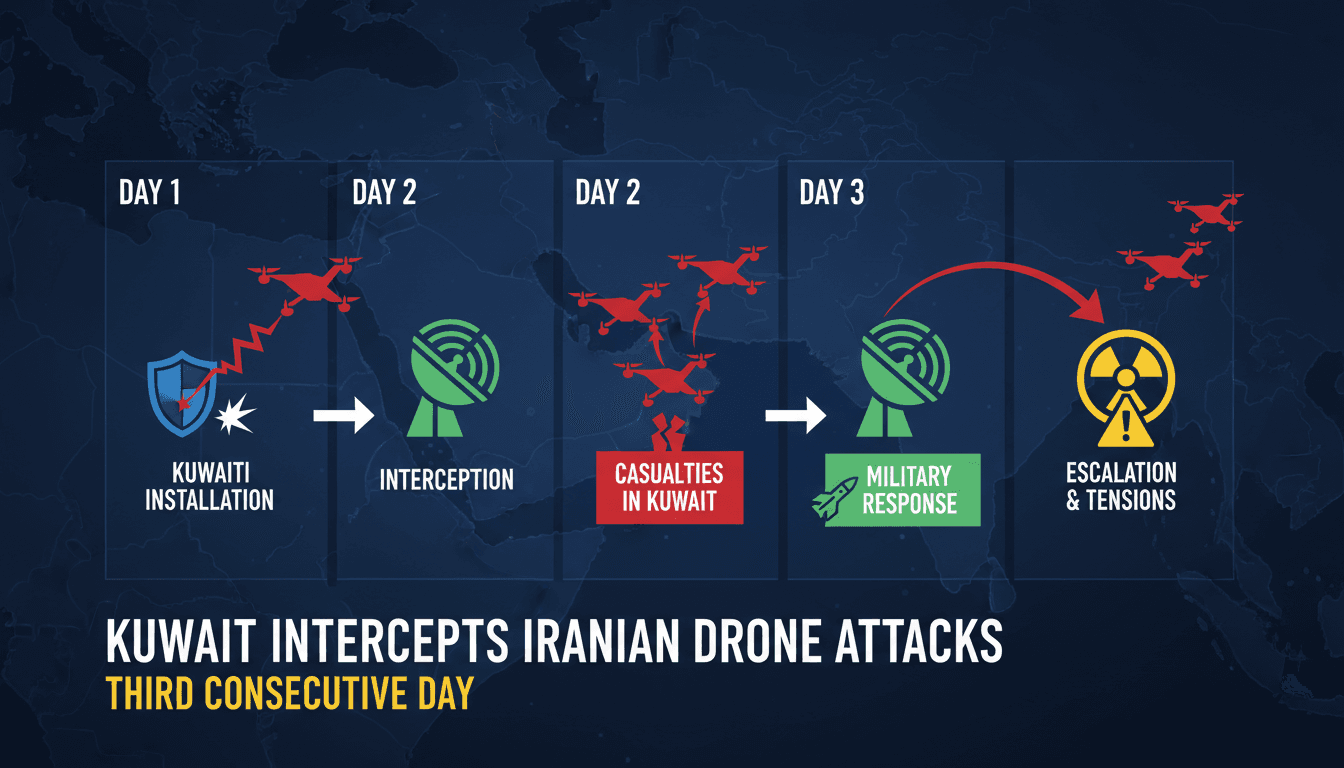 Kuwaiti military intercepting Iranian drone attacks