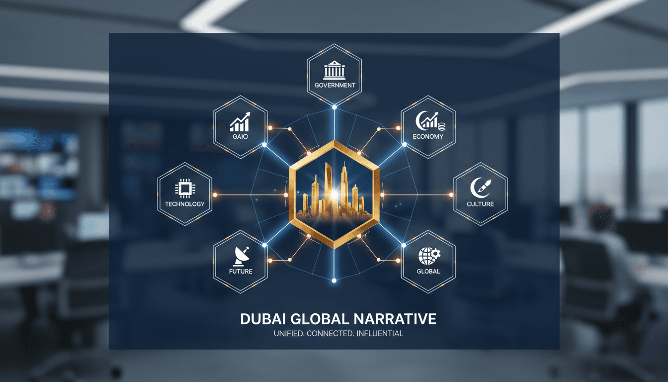 Sheikh Ahmed bin Mohammed bin Rashid Al Maktoum announcing the Dubai Media Narrative Committee