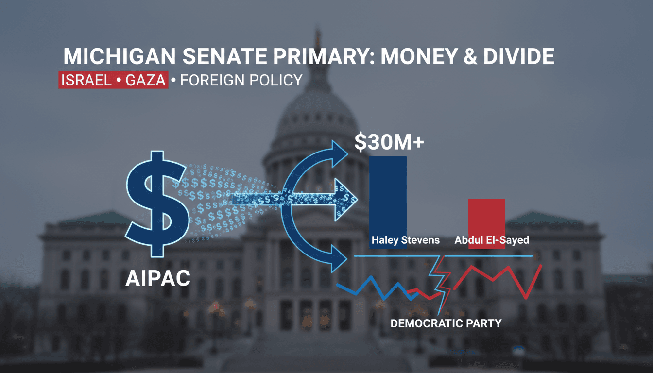 A visual representation of the Michigan Senate primary and its implications for the Democratic Party.