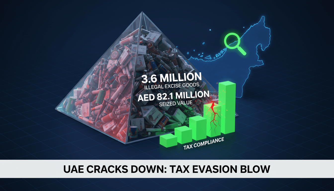 Seized illegal excise goods in the UAE tax compliance drive