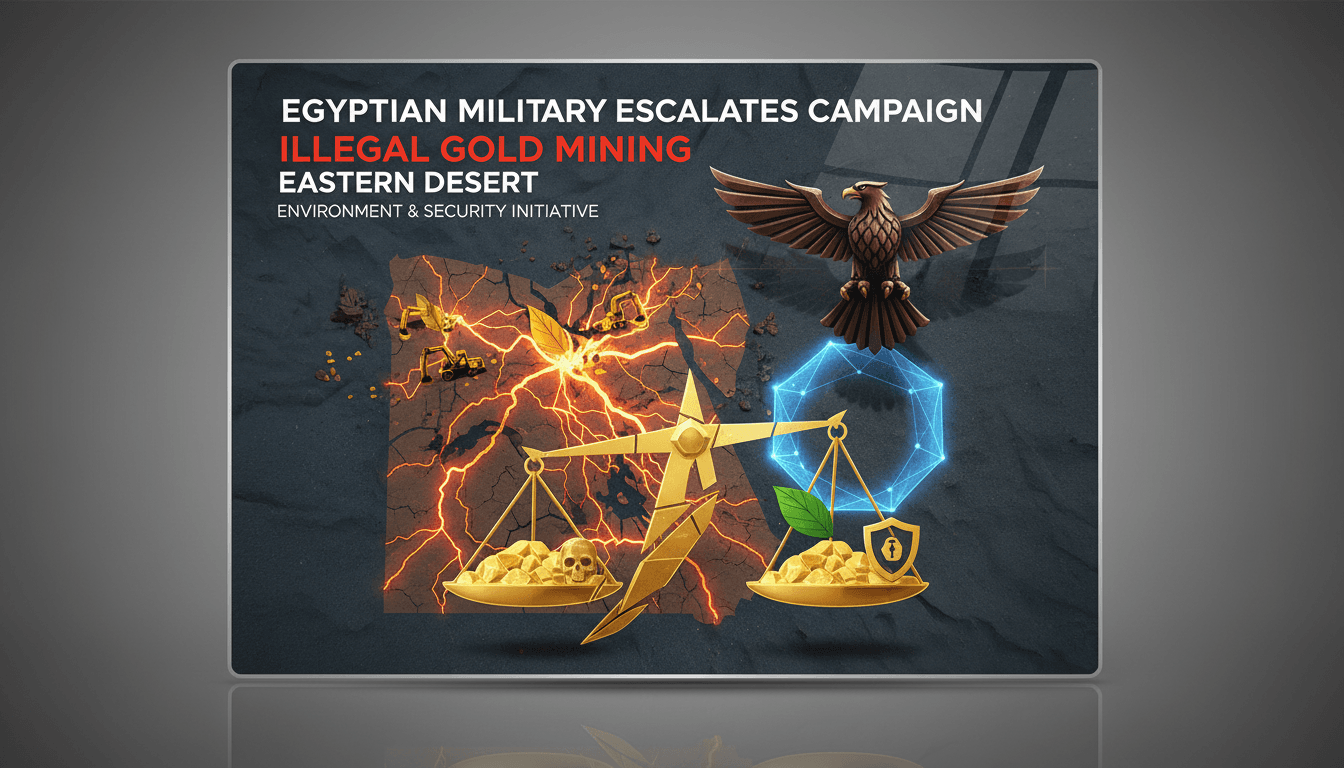 Egyptian military operations against illegal gold mining in the Eastern Desert.