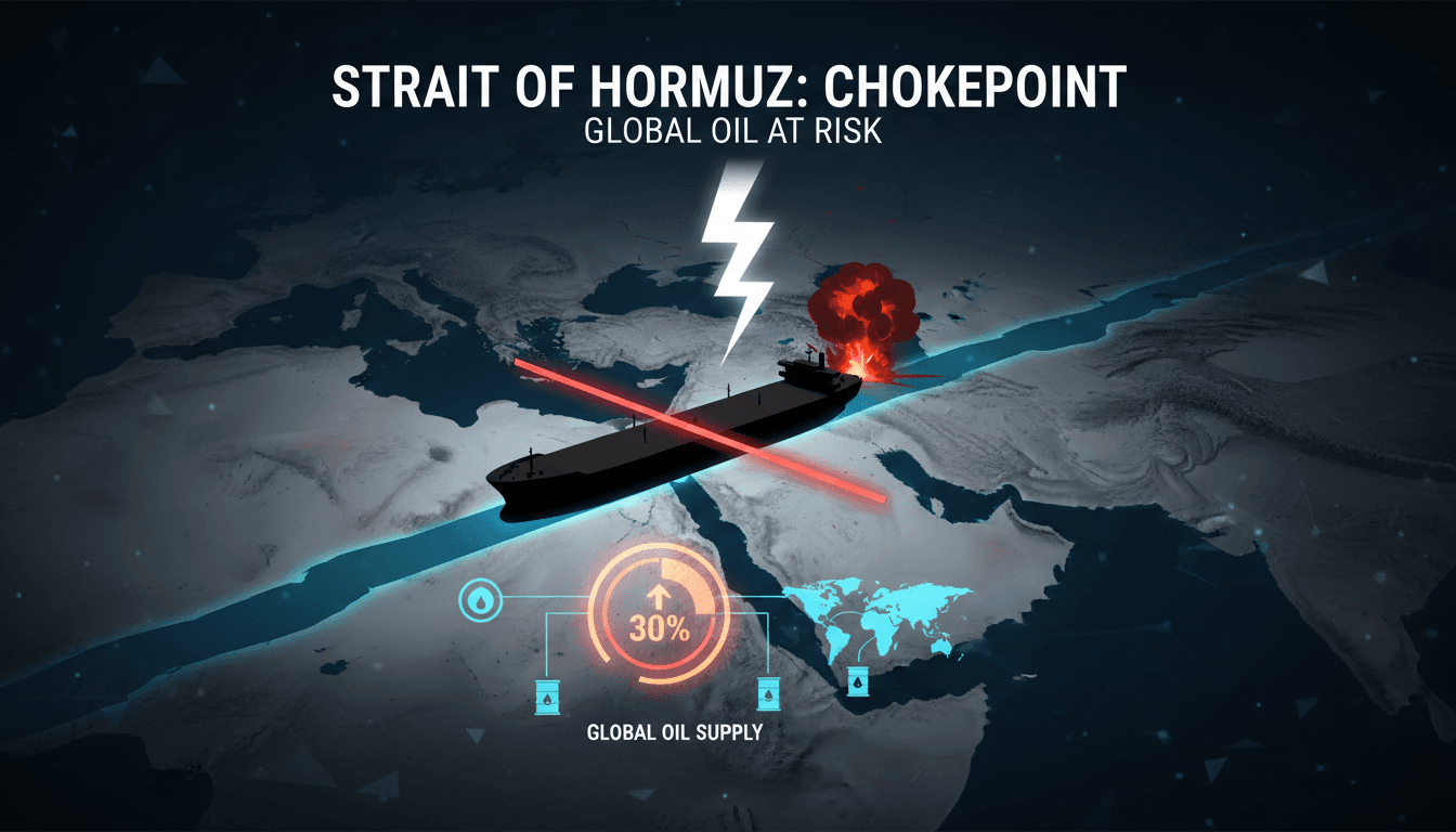 President Trump addressing the media about the Strait of Hormuz situation.