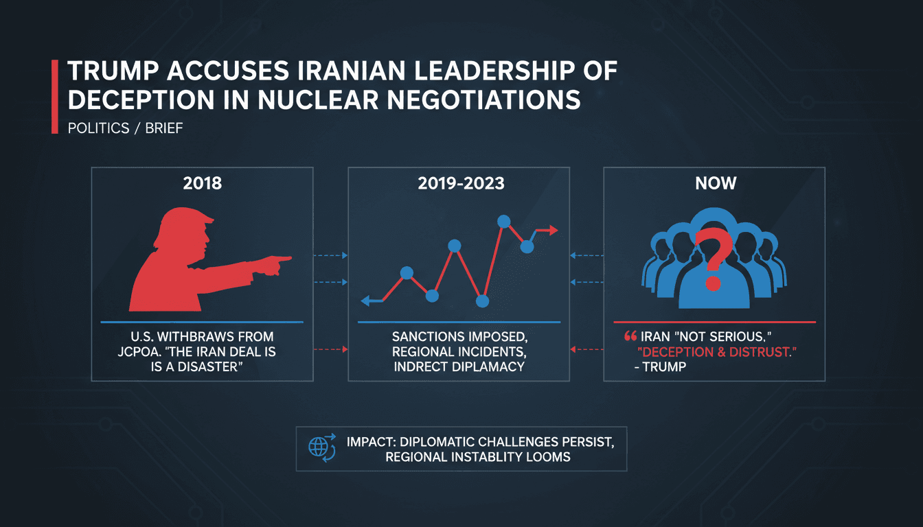 President Trump speaking about Iran's nuclear negotiations.