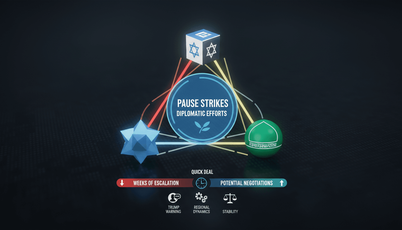 US and Israel flags with a backdrop of diplomatic discussions