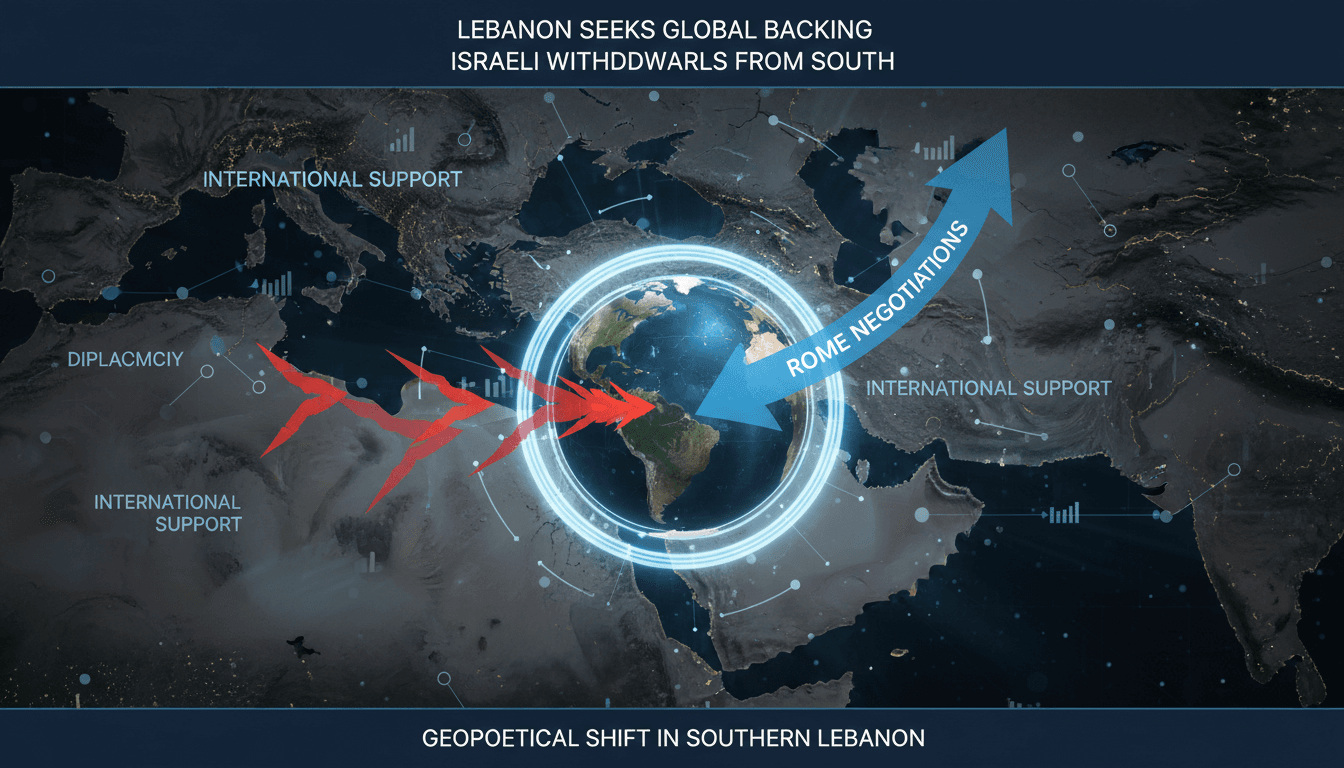 Map highlighting southern Lebanon and areas of Israeli military presence.