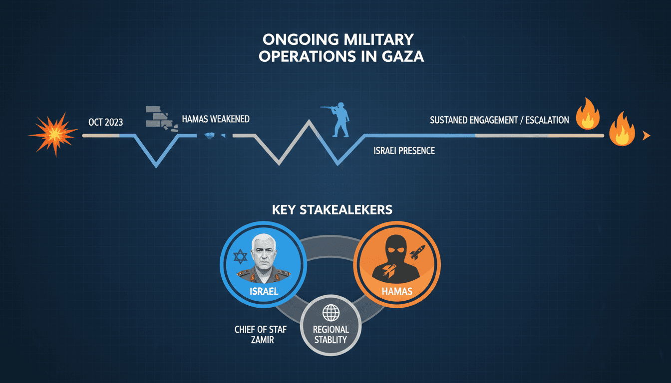 Israeli Chief of Staff Eyal Zamir addressing military operations in Gaza.