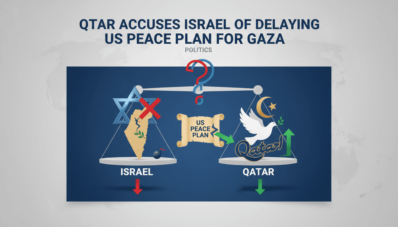 Qatar's accusation against Israel regarding the US peace plan for Gaza.