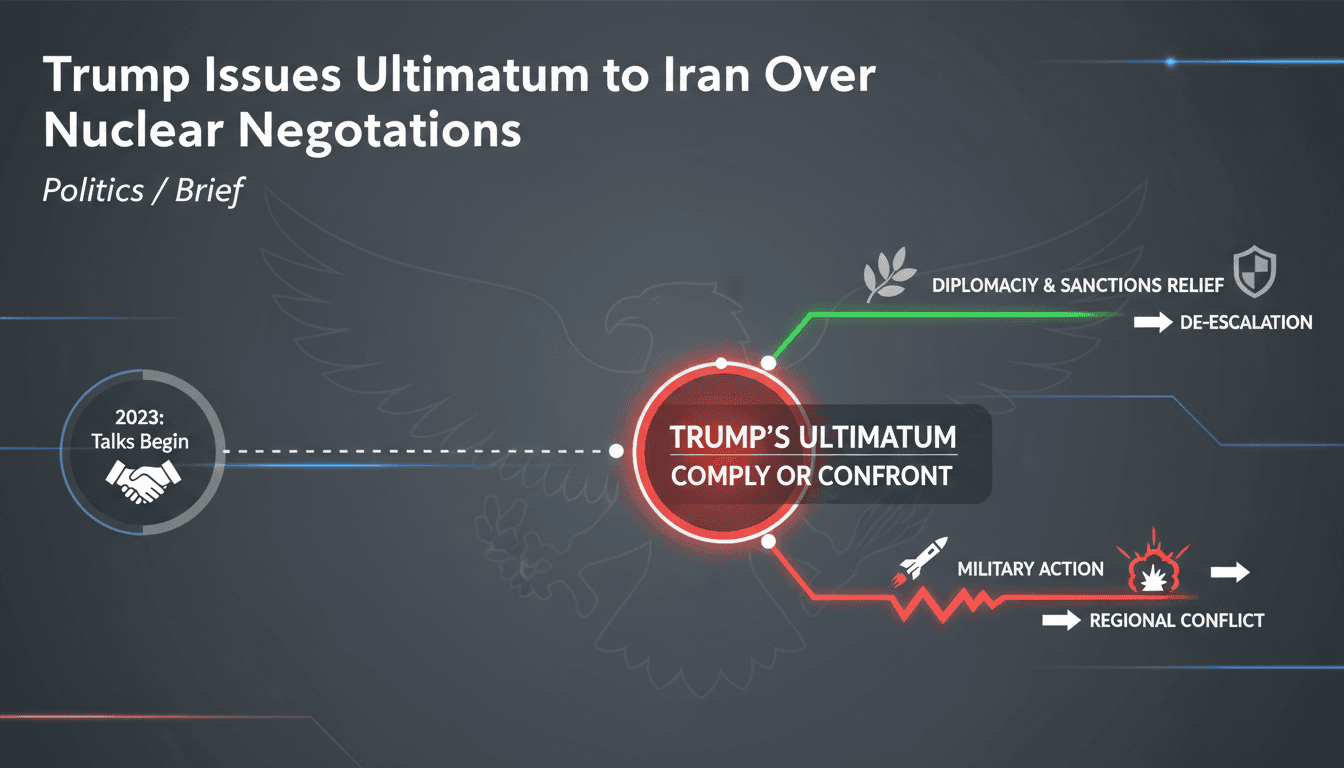 President Trump issues a warning to Iran regarding nuclear negotiations.