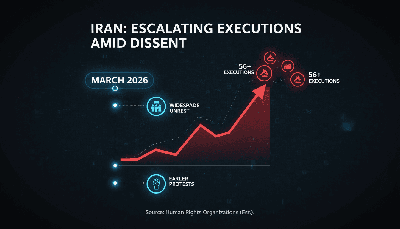 A somber image depicting protests in Iran against government repression.