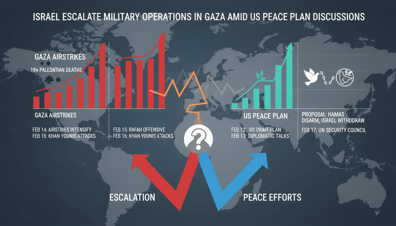 Israeli airstrikes in Gaza amid ongoing peace negotiations