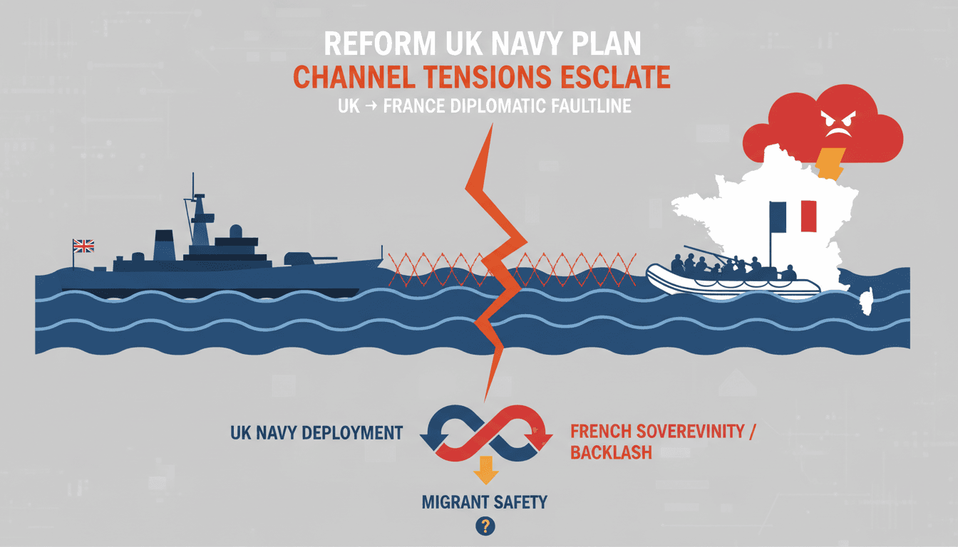 Royal Navy ship patrolling the English Channel amidst migrant crisis discussions.
