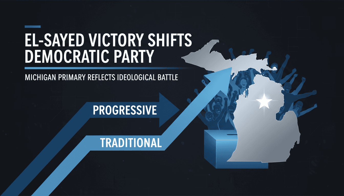 Abdul el-Sayed celebrating his victory in the Michigan Democratic Senate primary.