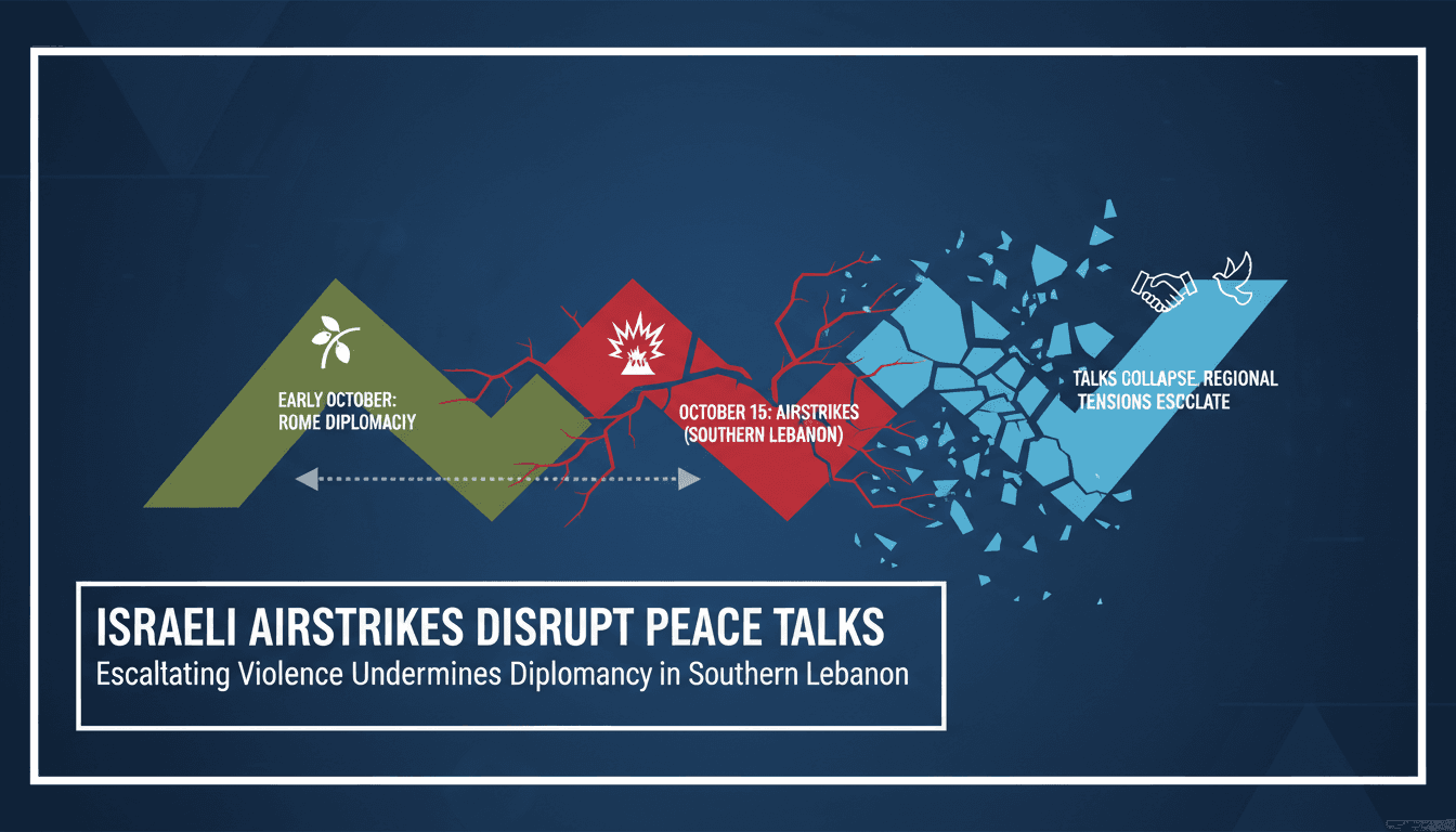 Israeli airstrikes in southern Lebanon during peace negotiations