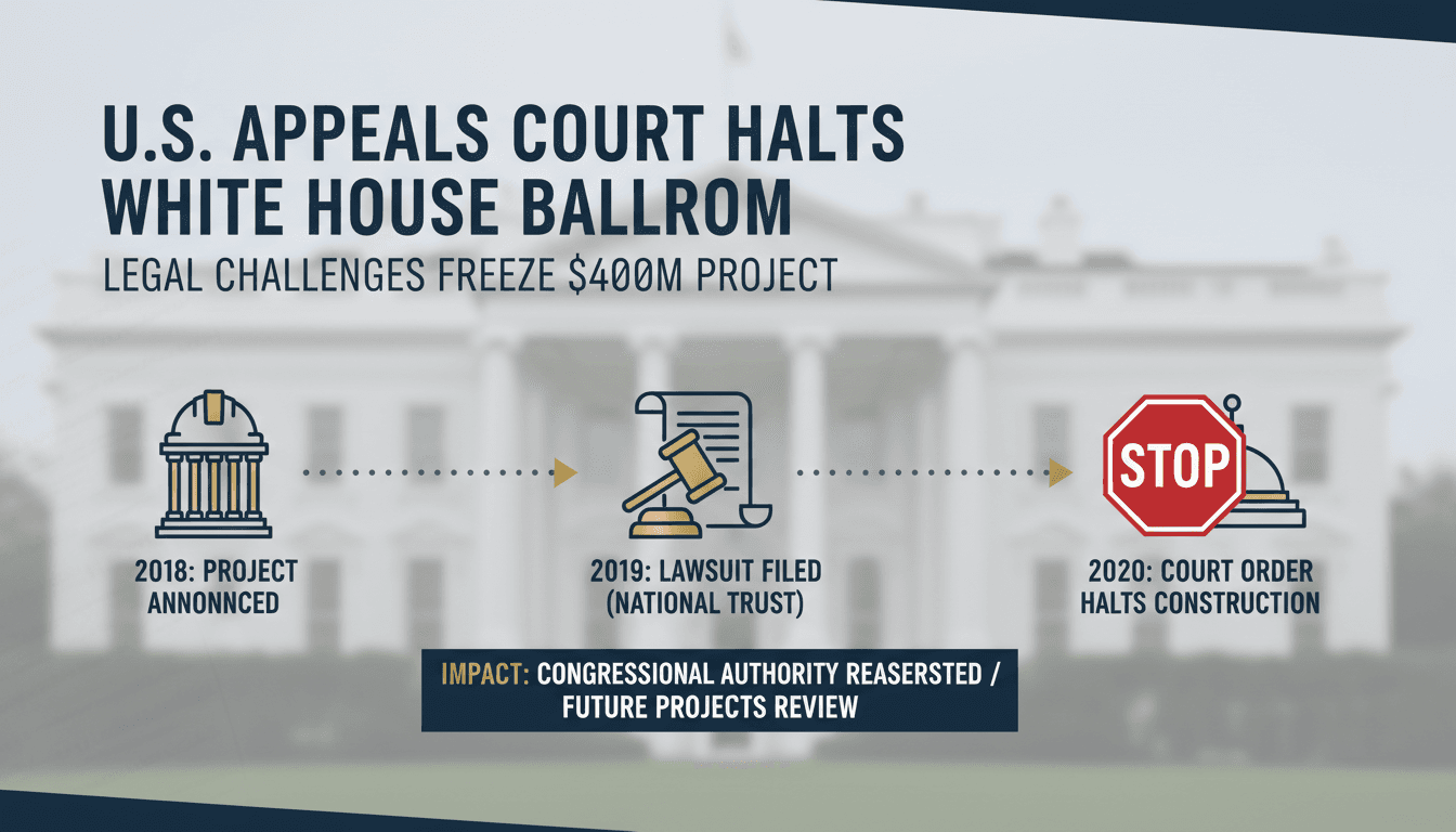 Court ruling halts construction of White House ballroom project