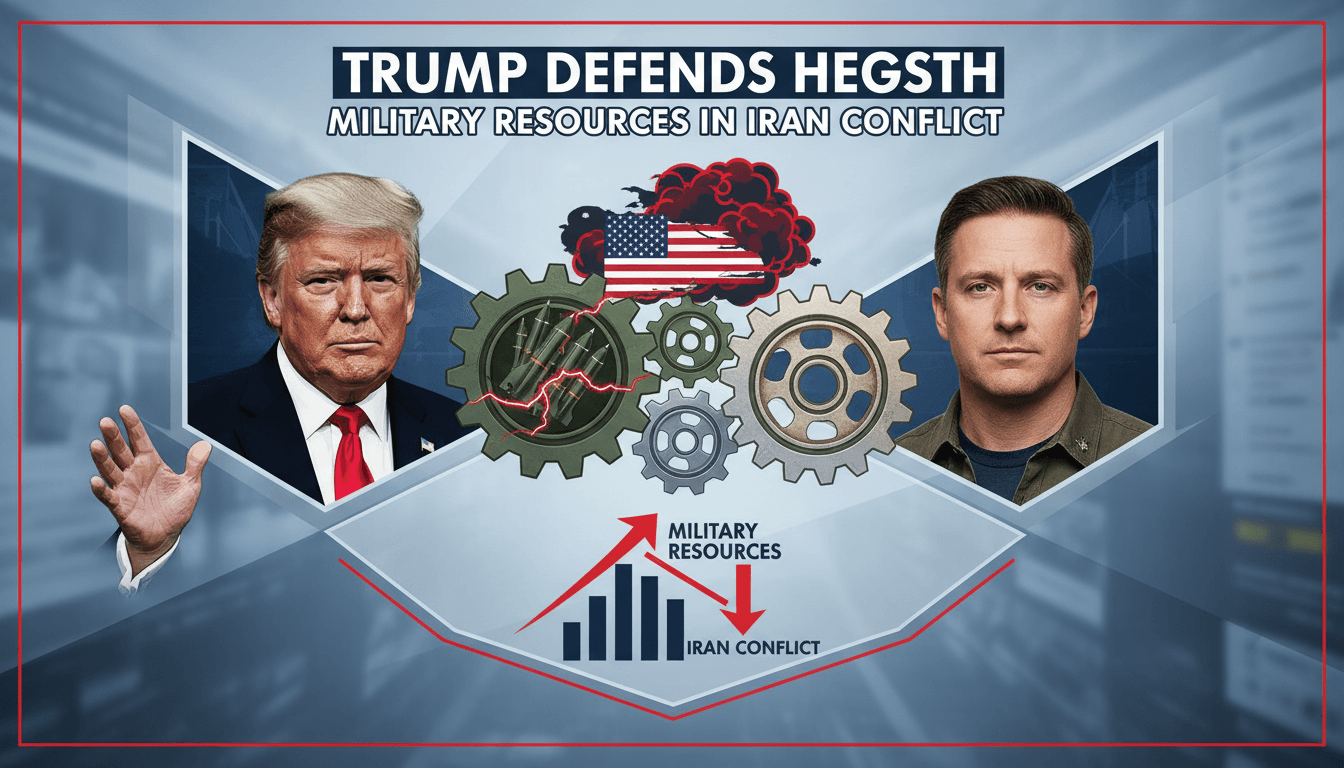Trump Defends Hegseth Amid Controversy Over U.S. Military Resources in Iran Conflict
