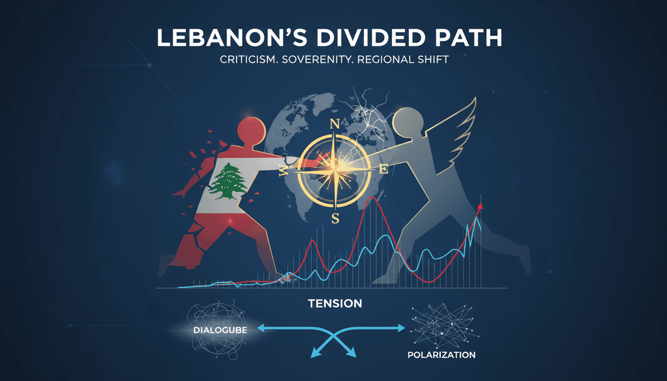 Lebanese Prime Minister Nohad Salam addressing the media on Hezbollah's influence.
