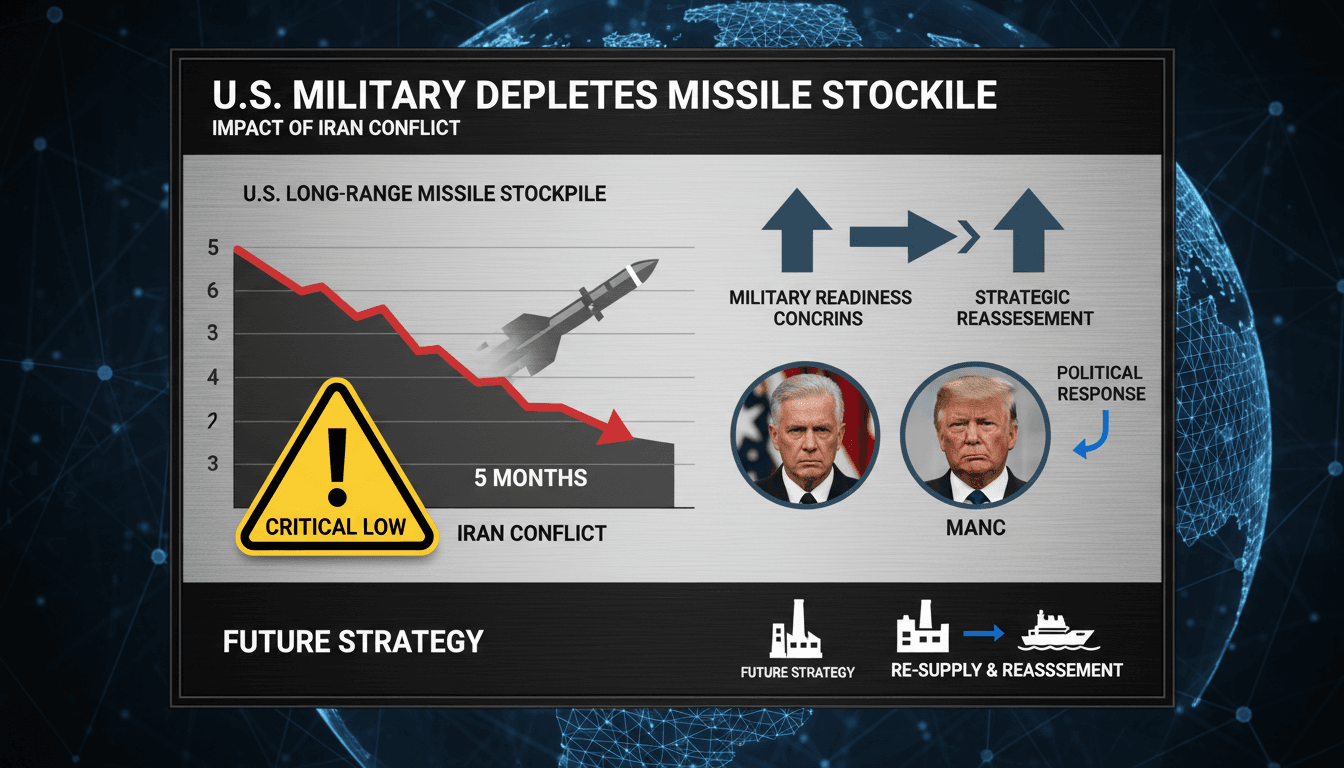 U.S. military depletes long-range missile stockpile amid ongoing Iran conflict