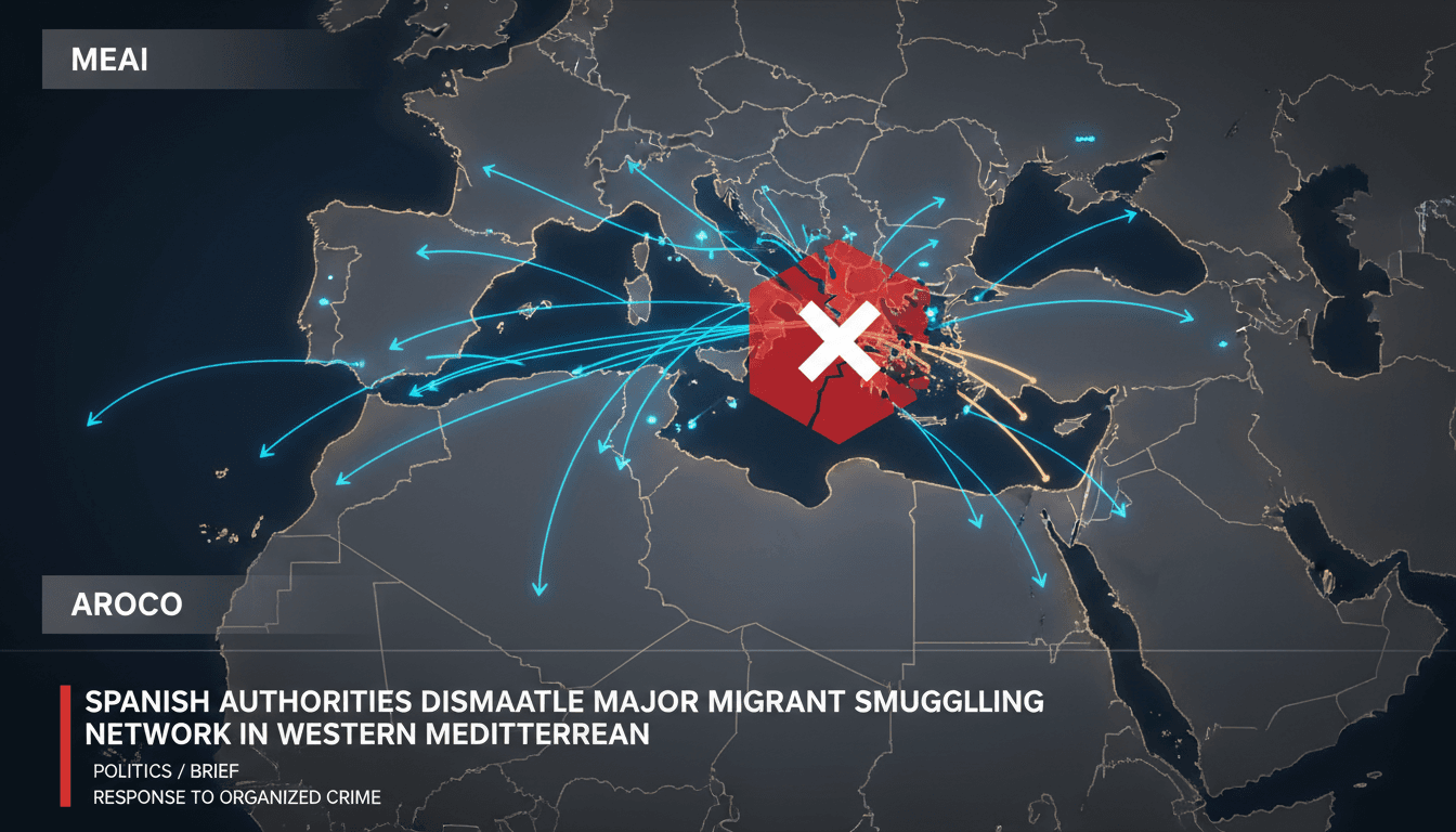 Spanish police operation against migrant smuggling network