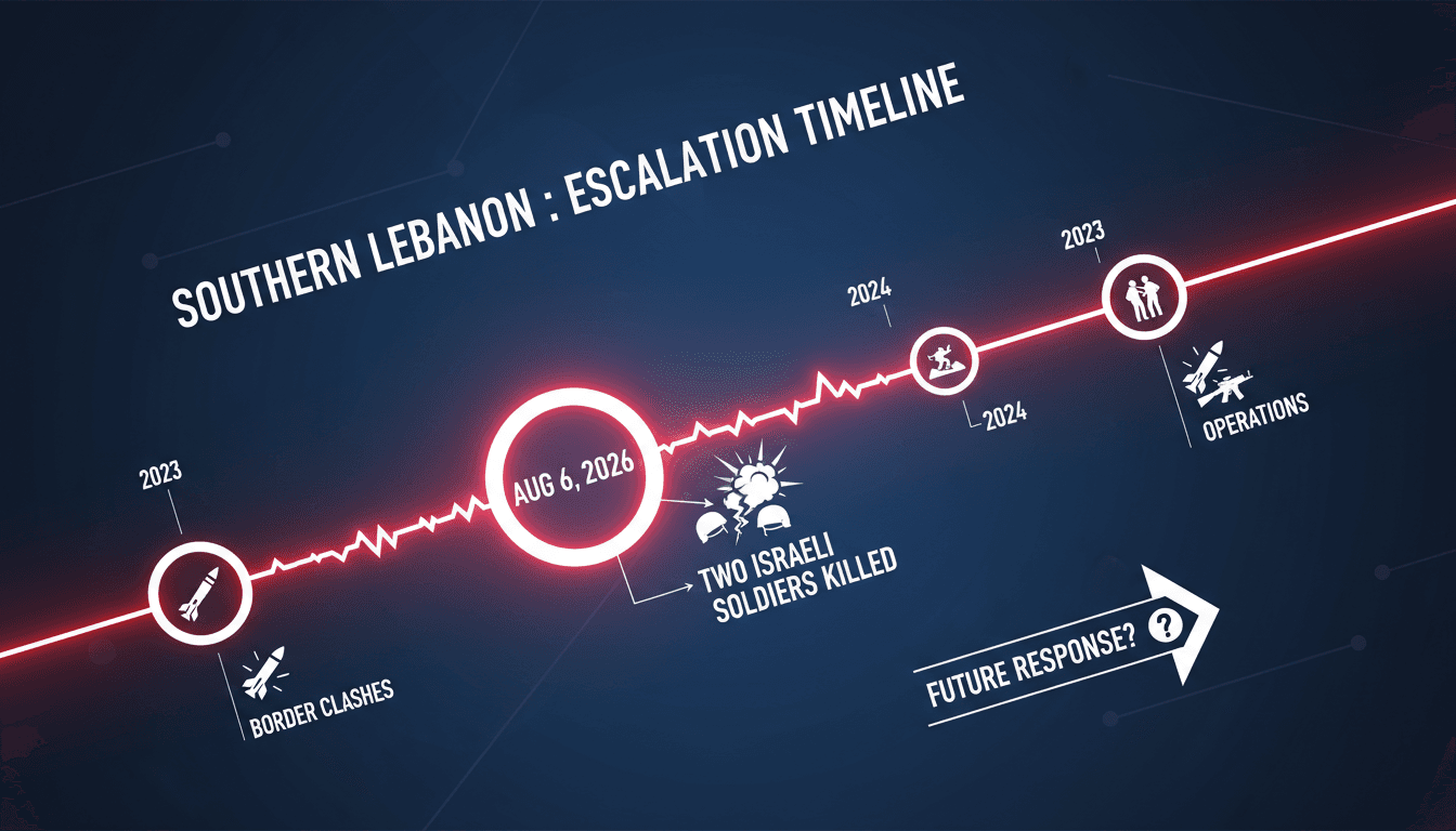 Two Israeli soldiers killed in southern Lebanon explosion