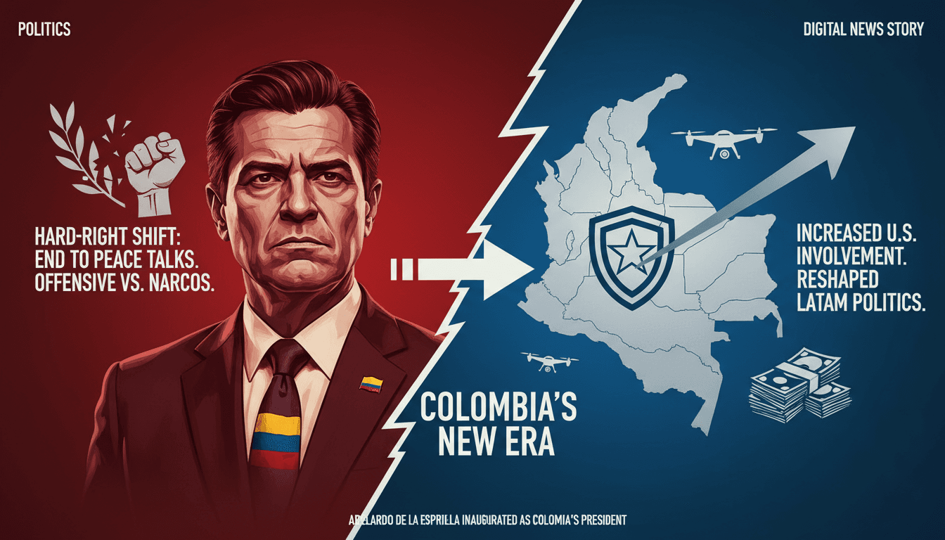 Abelardo de la Espriella being inaugurated as Colombia's president