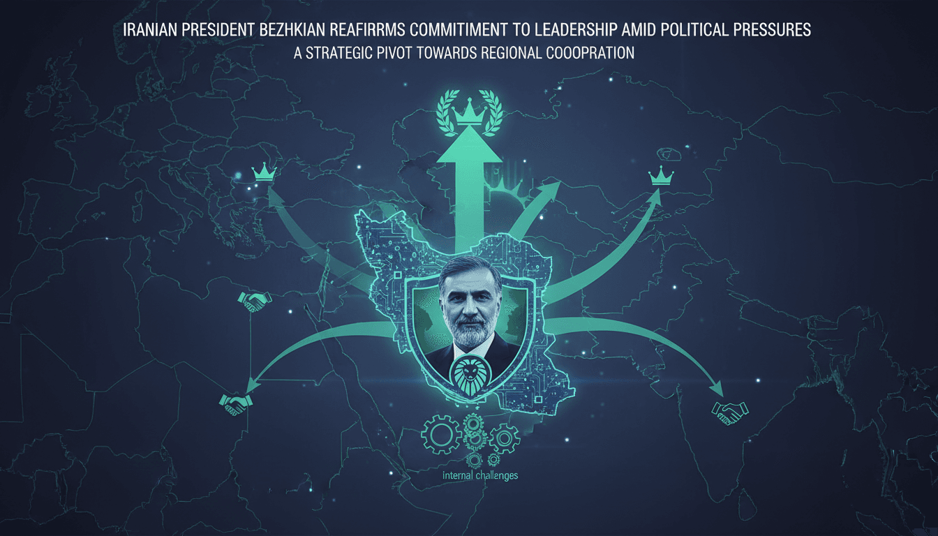Iranian President Masoud Bezhkian during a televised interview