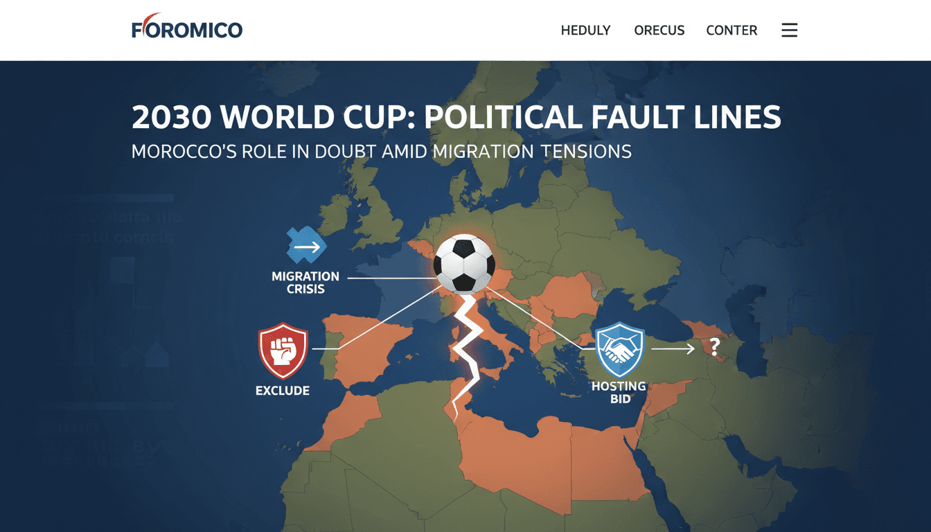 Political tensions surrounding Morocco's role in the 2030 World Cup hosting