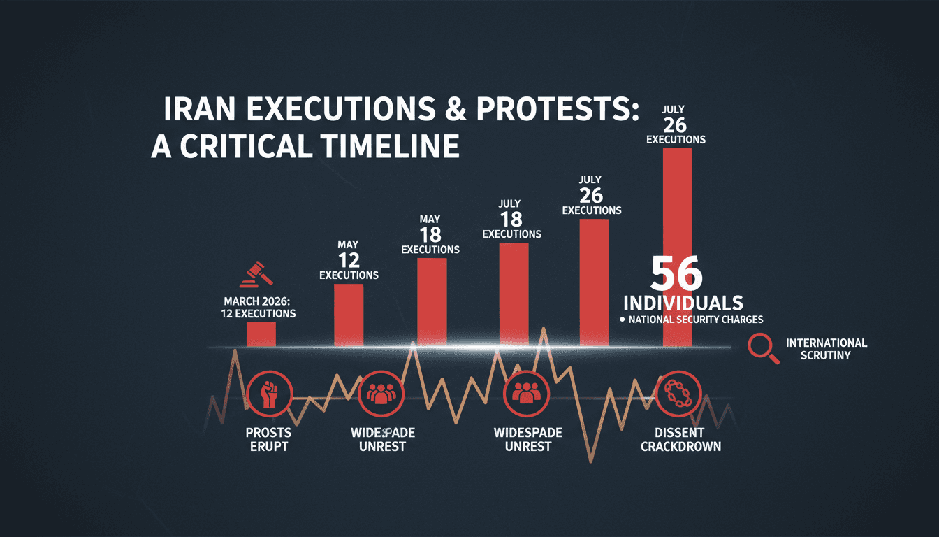 Protesters in Iran amid rising national security charges and executions.