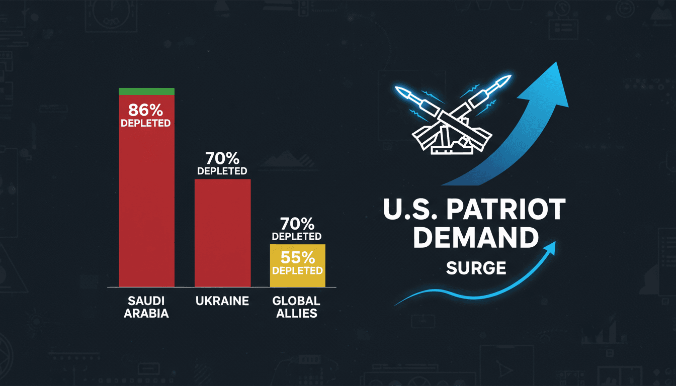 U.S. Patriot missile defense system in action during military exercises.