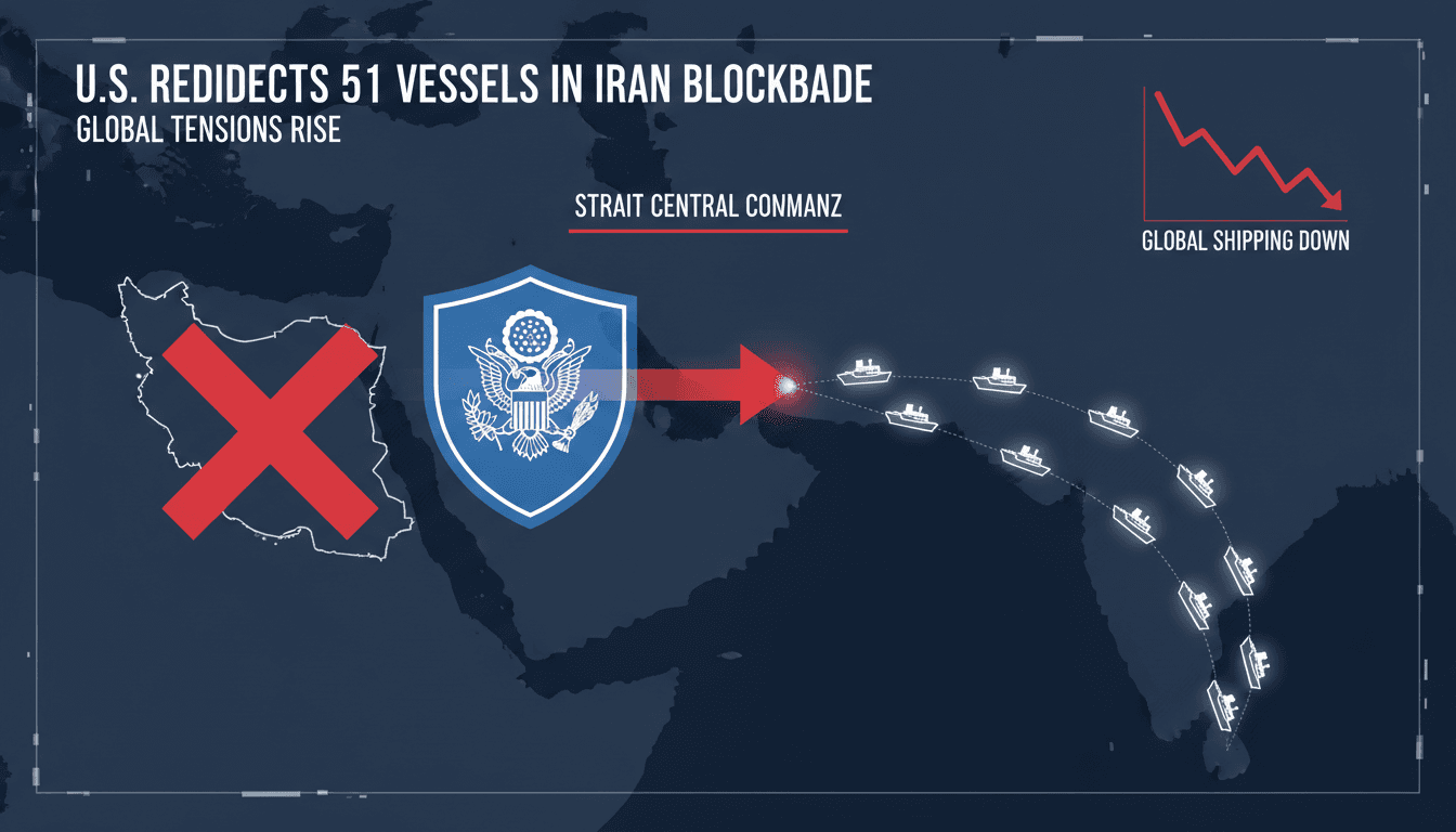 U.S. military operations in the Strait of Hormuz affecting commercial shipping.