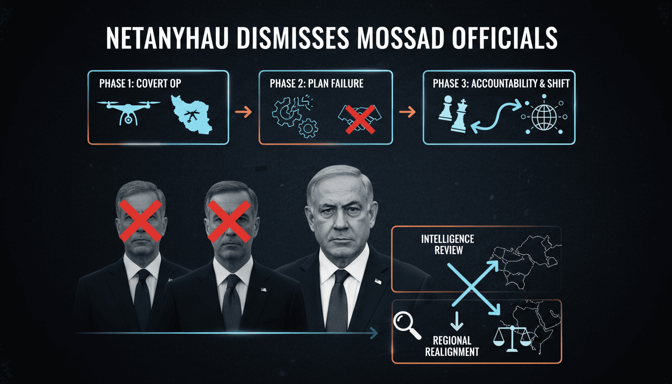 Israeli Prime Minister Netanyahu addressing intelligence accountability after Mossad dismissals.