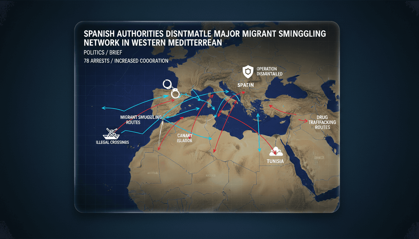 Spanish police operation against migrant smuggling network in the Mediterranean