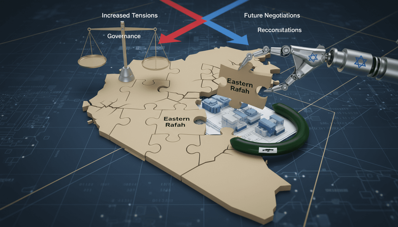 Reconstruction efforts in eastern Rafah, Gaza, led by Israel.