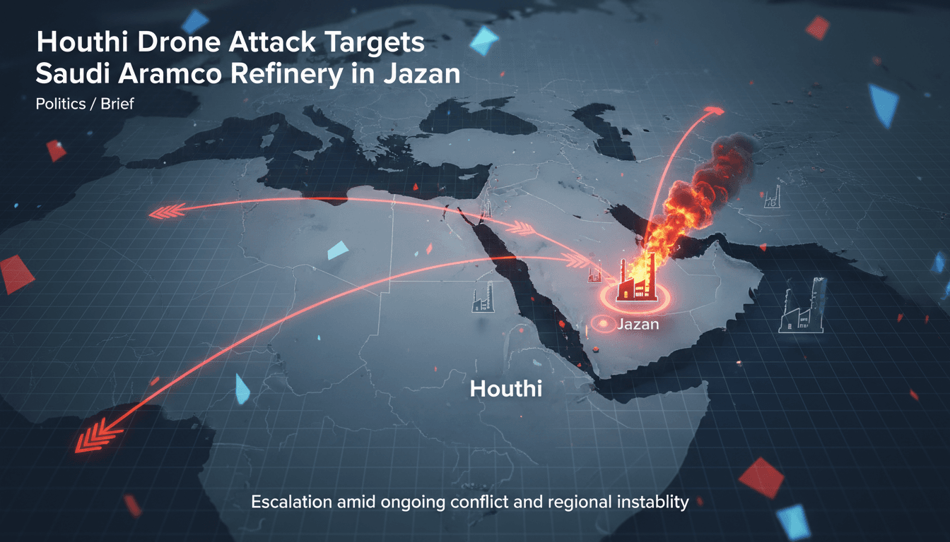 Houthi drone attack on Saudi Aramco refinery in Jazan