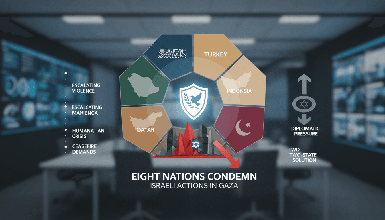 Eight Arab and Islamic nations condemn Israeli actions in Gaza