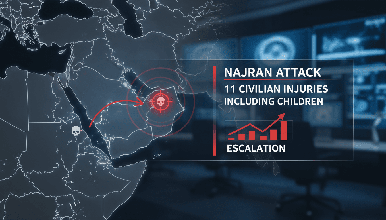 Civilians injured in Houthi attacks in Najran, Saudi Arabia