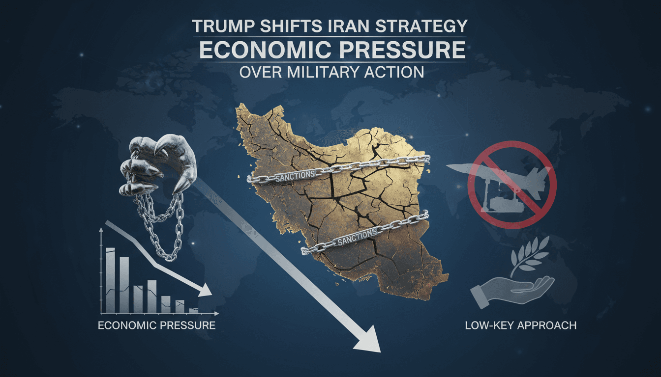 President Trump announcing a shift in U.S. strategy towards Iran