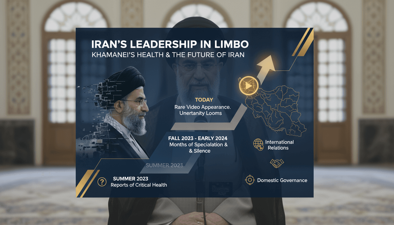 Mojtaba Khamenei in a recent video appearance amid health concerns