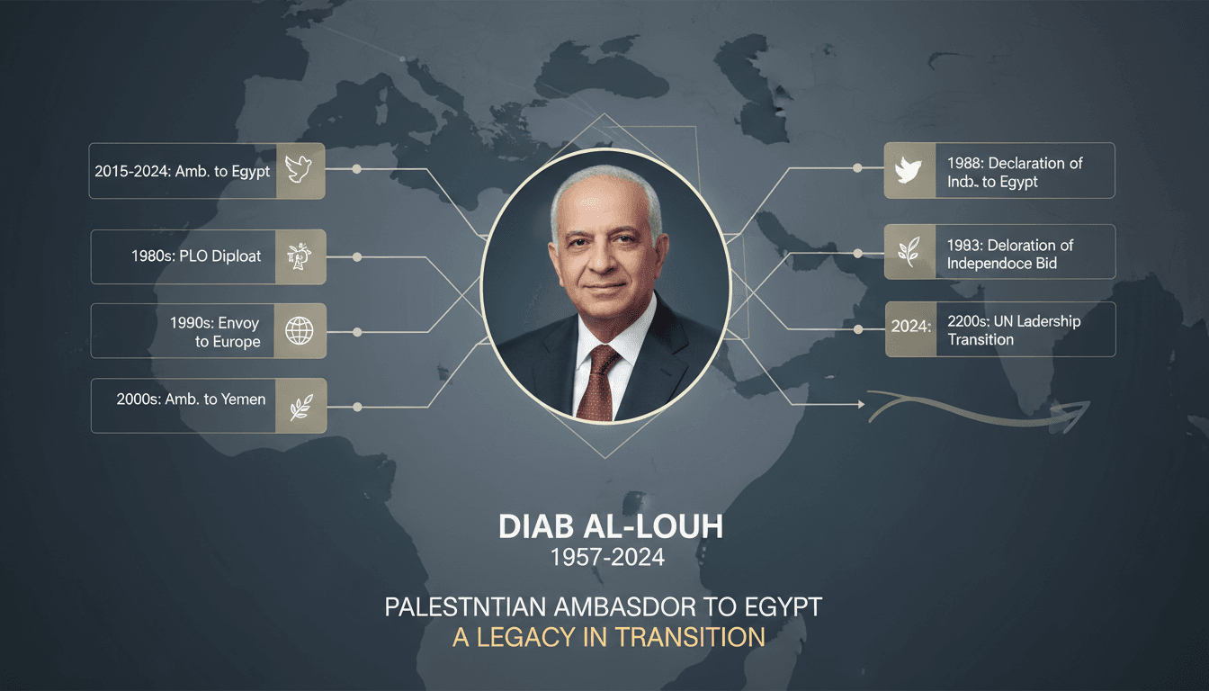 Diab Al-Louh, Palestinian ambassador to Egypt, during a diplomatic event.
