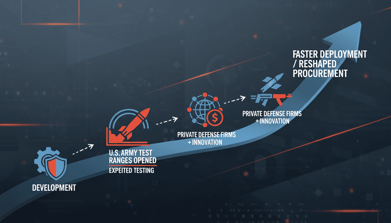 U.S. Army test range with defense contractors testing new technologies