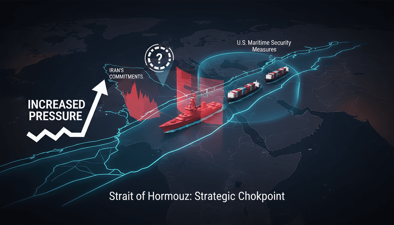 U.S. Vice President JD Vance discussing maritime security in the Strait of Hormuz.