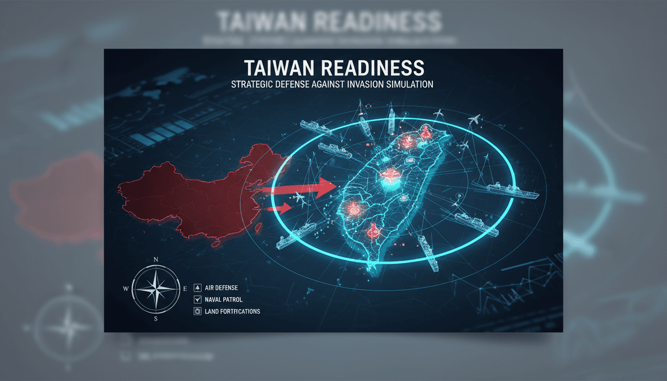 Taiwan military exercises simulating defense against China