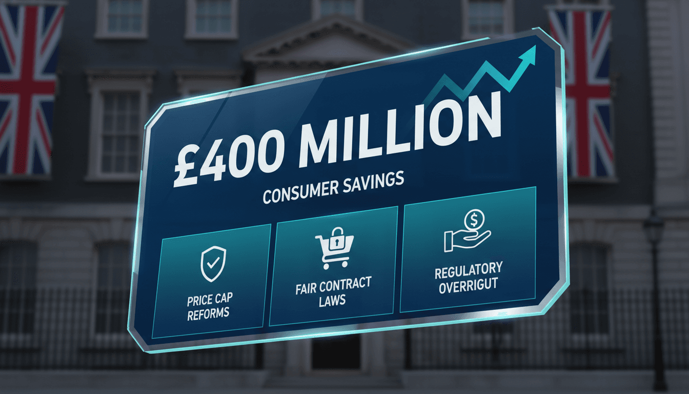 UK Prime Minister Andy Burnham announcing consumer protection measures