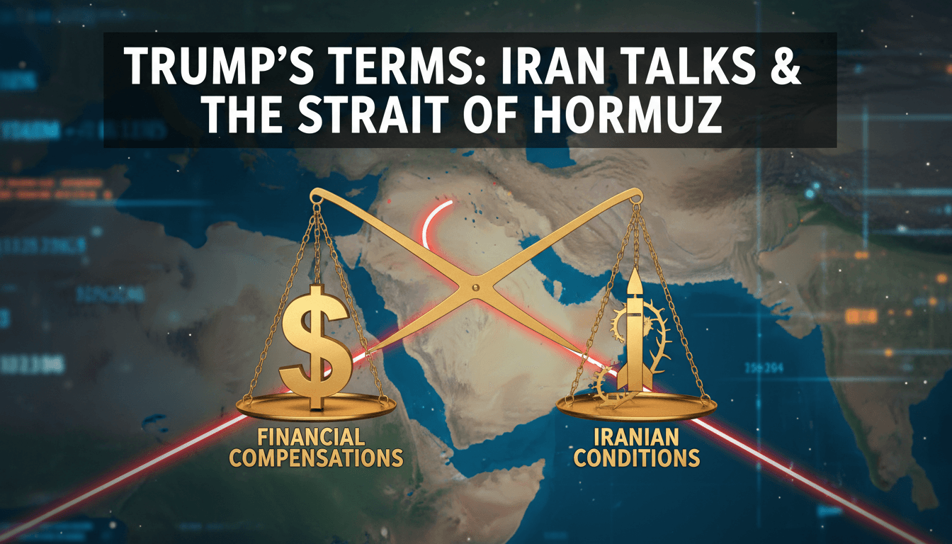 President Trump discussing negotiations with Iran over financial compensations.
