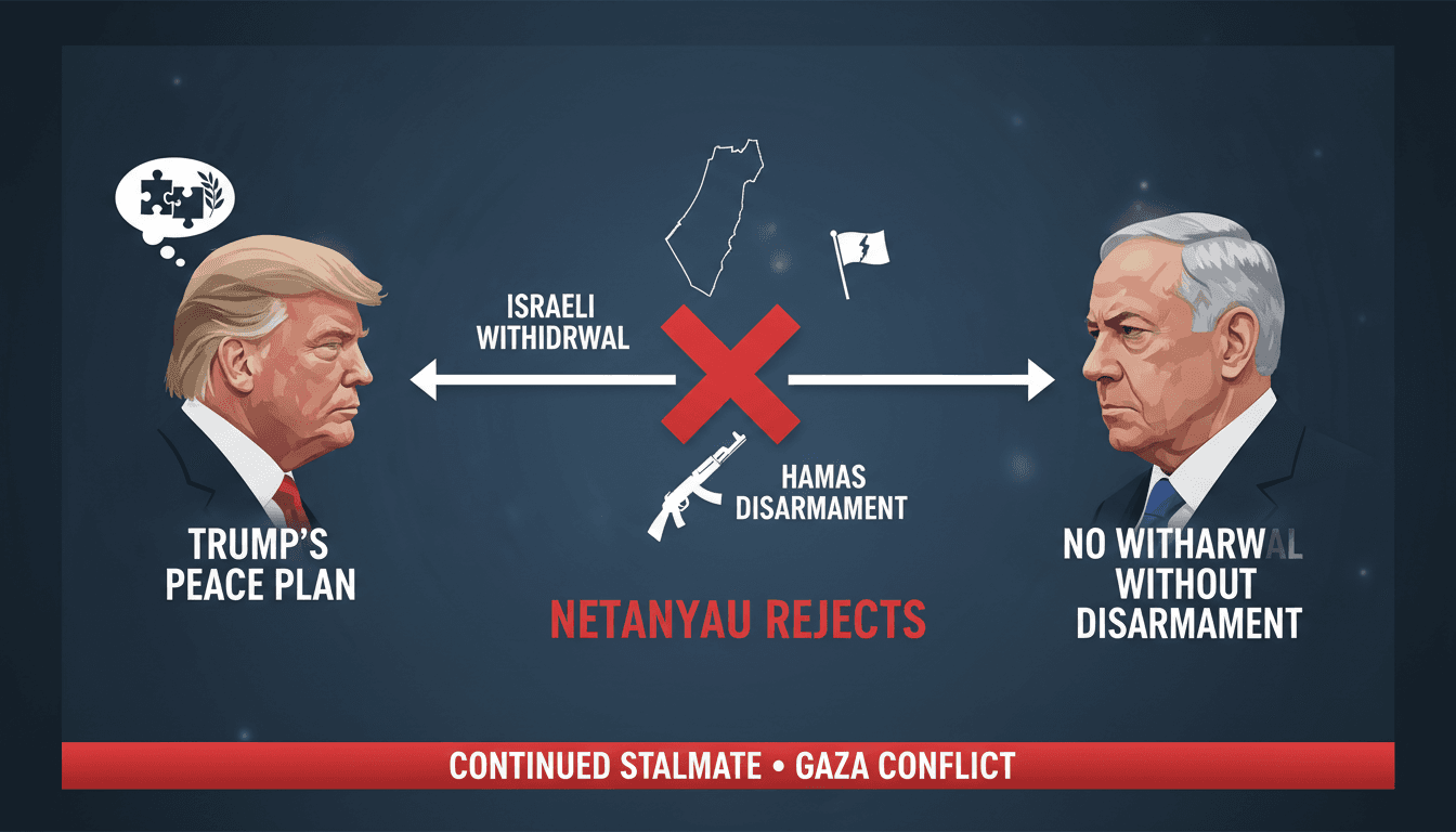 Netanyahu announces rejection of Trump's peace plan regarding Gaza.