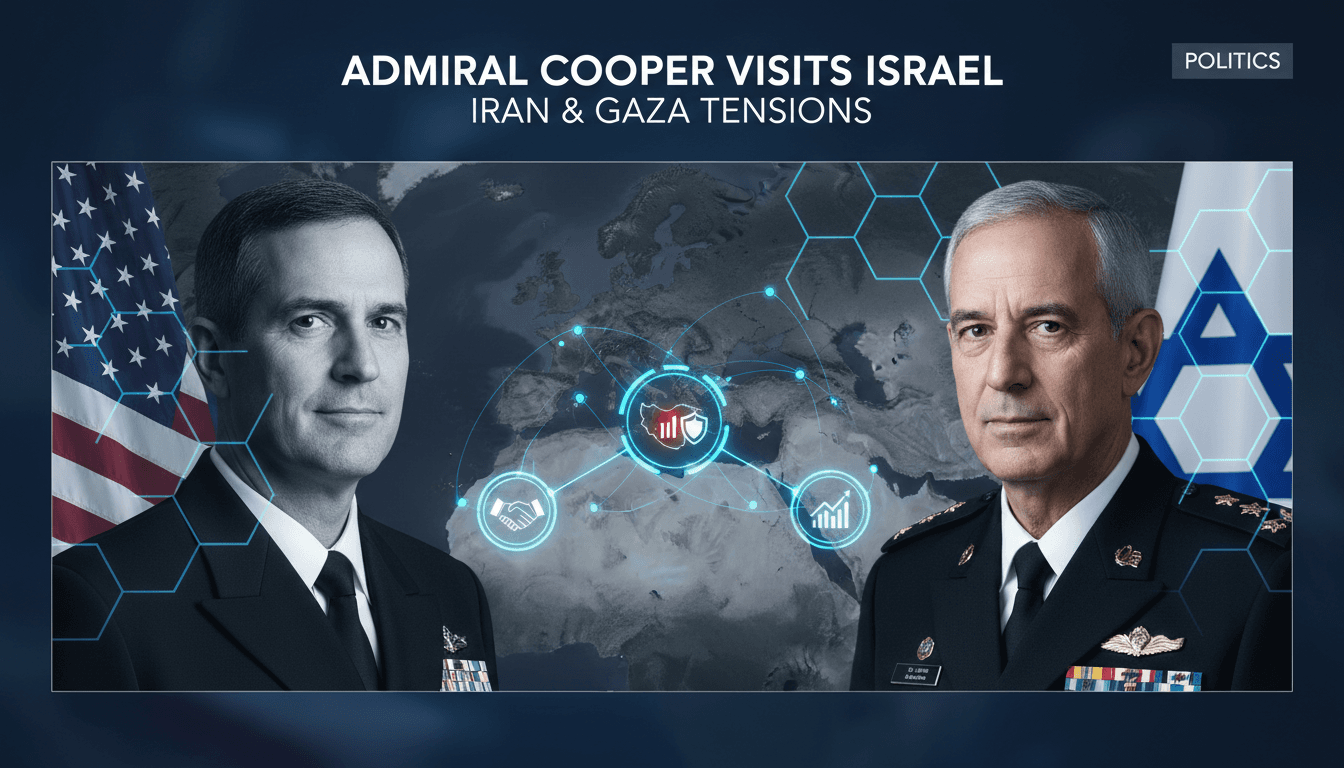 Admiral Brad Cooper visits Israel to discuss Iran and Gaza tensions