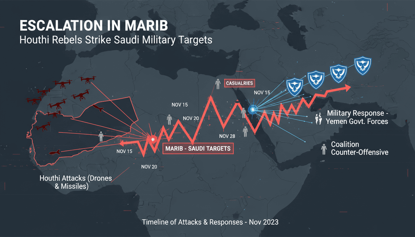 Houthi rebels launching drone attacks in Yemen