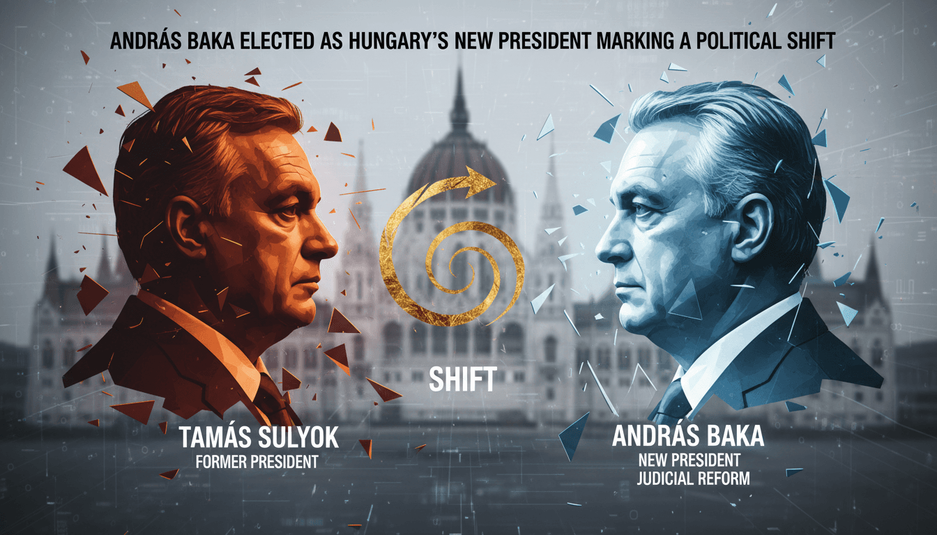 András Baka, newly elected president of Hungary, addressing parliament.