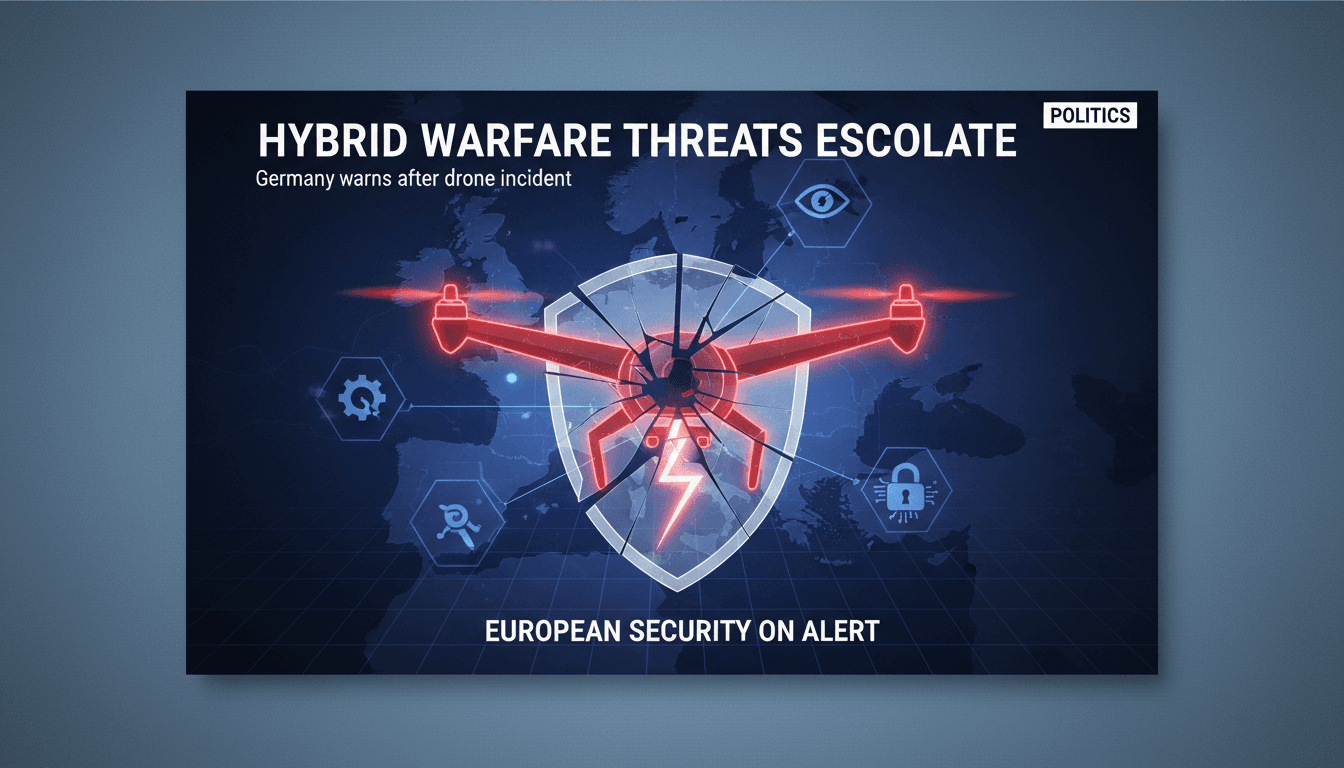 Germany warns of escalating hybrid warfare threats following drone incident